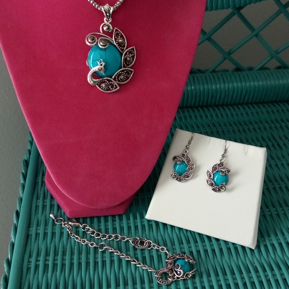 Peacock Turquoise Set